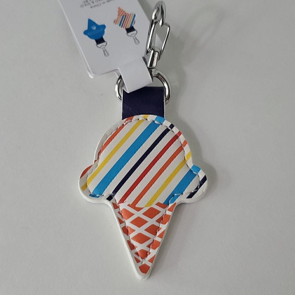 Aldi 2024 Ice Cream Cone Quarter Keeper Key and Quarter Holder NWT